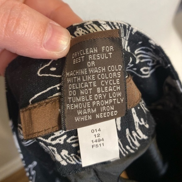 Merona Women's black & white, floral, flare skirt - Picture 4 of 7